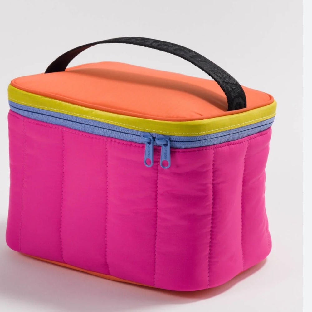 Baggu Puffy Lunch Bag in Pink Citrus